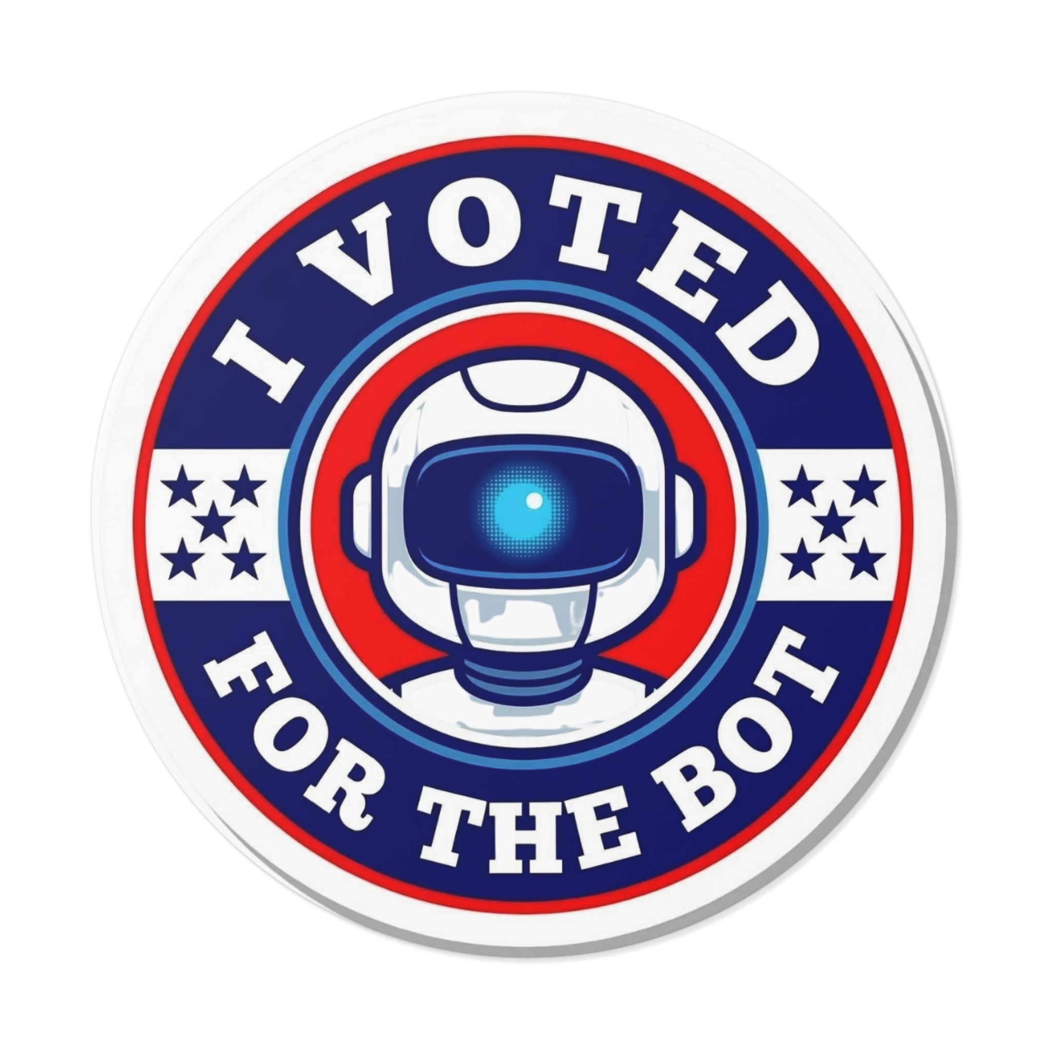 I Voted for the Bot Round Vinyl Sticker
