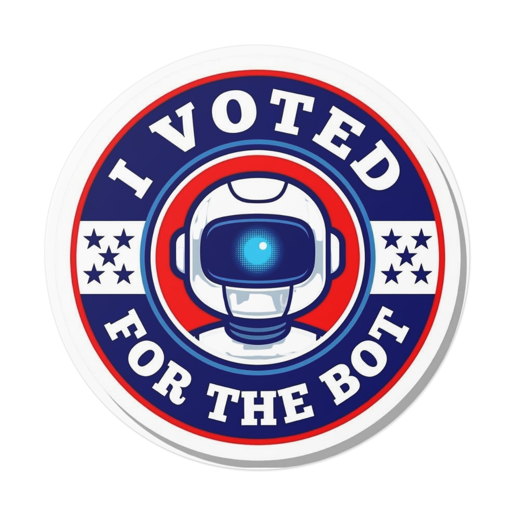 I Voted for the Bot Round Vinyl Sticker