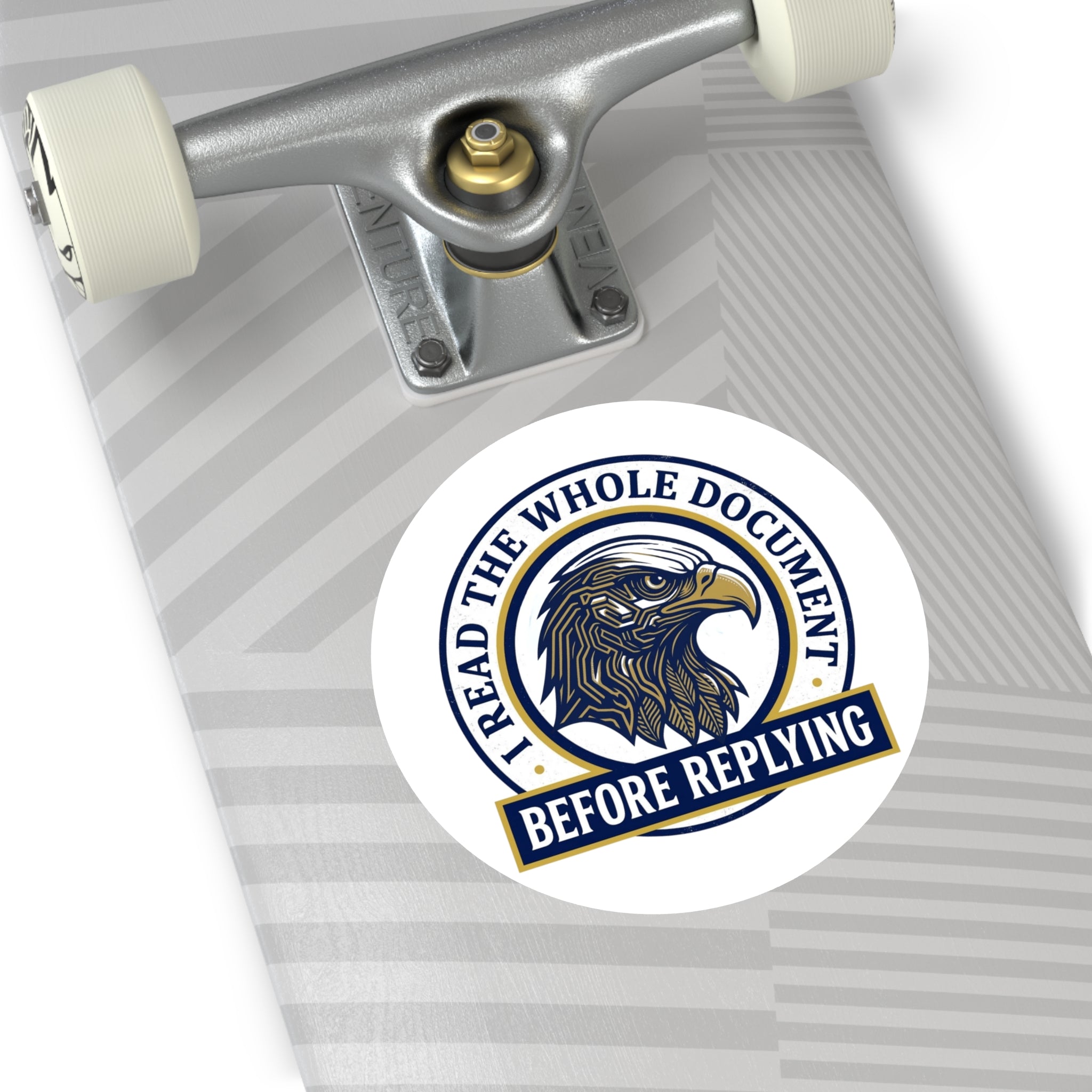 I Read The Whole Document Round Vinyl Sticker