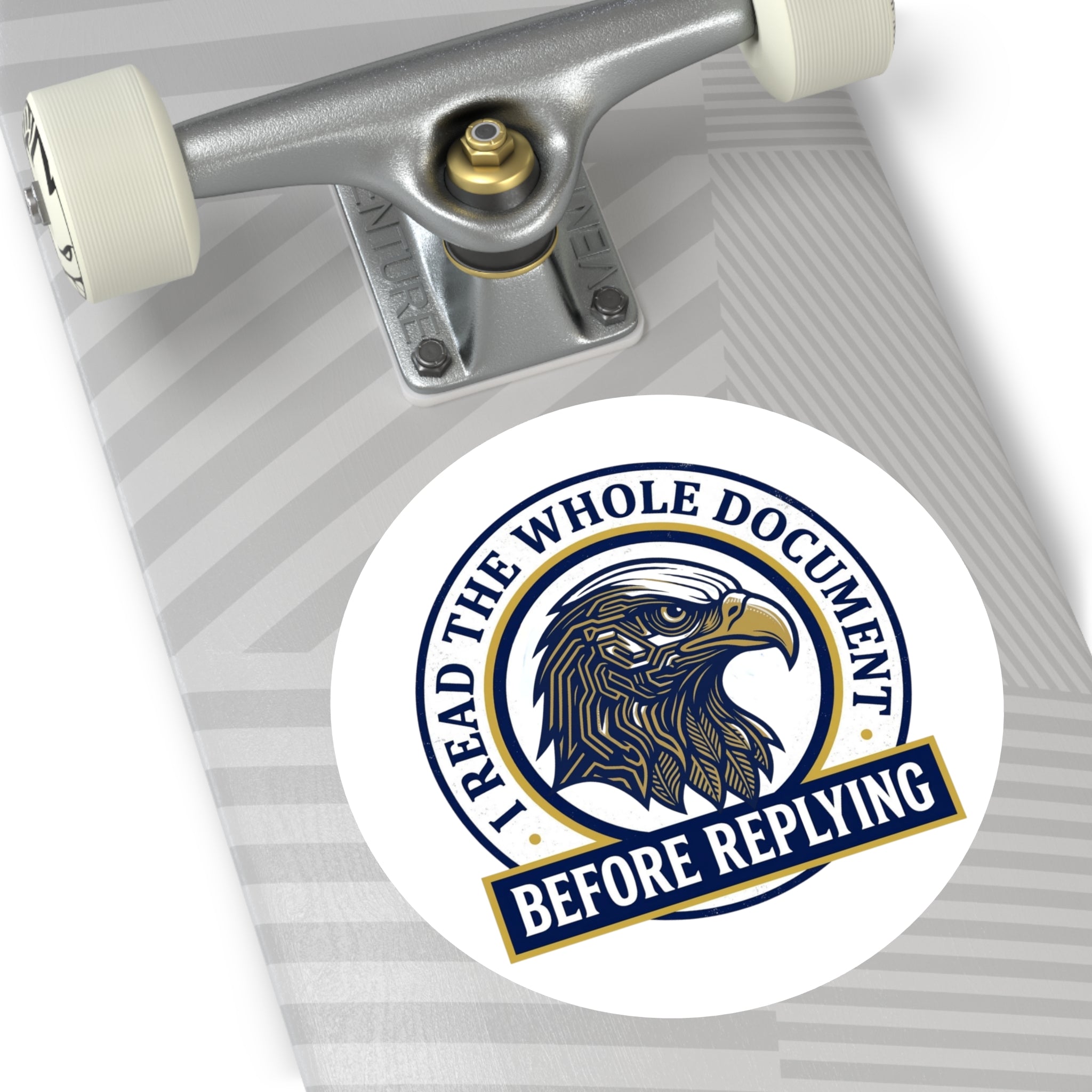 I Read The Whole Document Round Vinyl Sticker