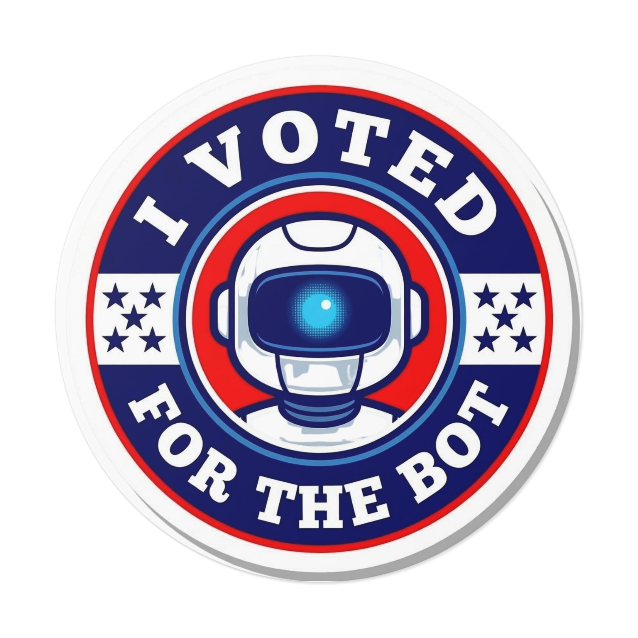 I Voted for the Bot Round Vinyl Sticker